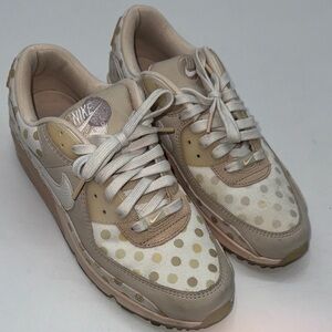 UEC Nike air Max 90s Cream and Tan Polka Dot, no box M9.5  / W11